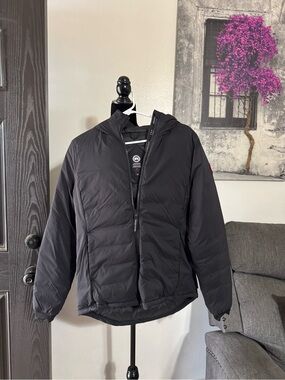 Canada Goose Black Hooded Puffer Jacket